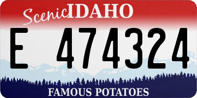 ID license plate E474324