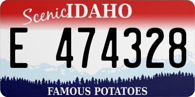 ID license plate E474328