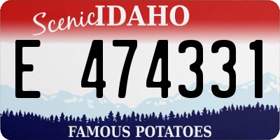 ID license plate E474331
