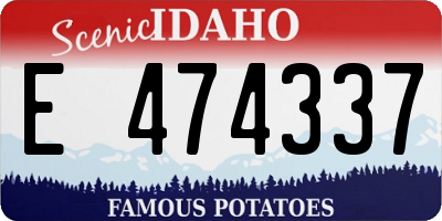 ID license plate E474337