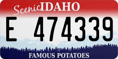 ID license plate E474339