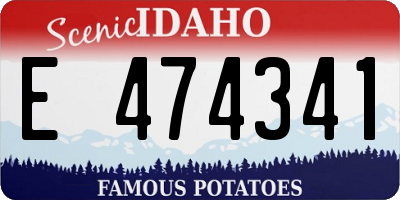 ID license plate E474341