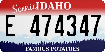 ID license plate E474347