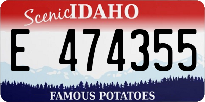 ID license plate E474355
