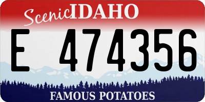 ID license plate E474356