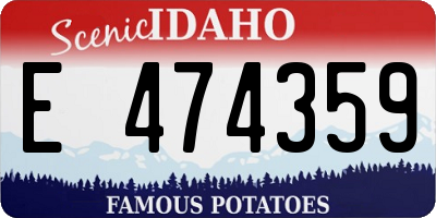 ID license plate E474359