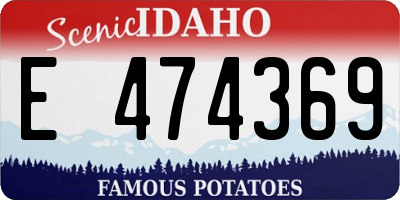 ID license plate E474369