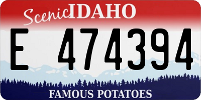 ID license plate E474394