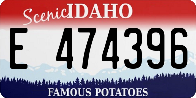 ID license plate E474396