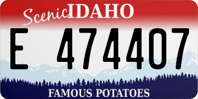 ID license plate E474407