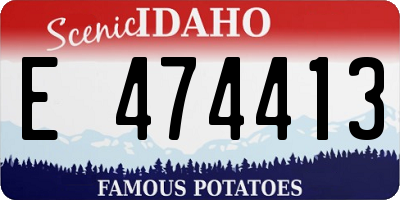 ID license plate E474413
