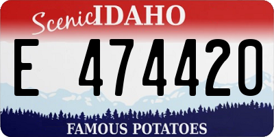 ID license plate E474420