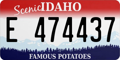 ID license plate E474437