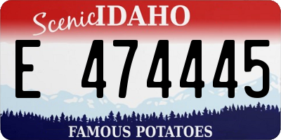 ID license plate E474445