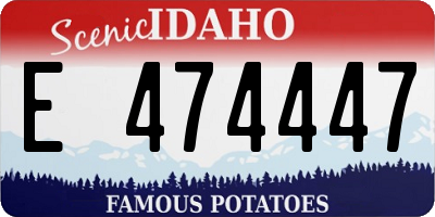 ID license plate E474447