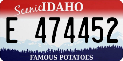 ID license plate E474452