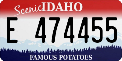 ID license plate E474455