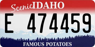 ID license plate E474459