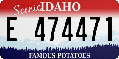 ID license plate E474471