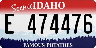 ID license plate E474476