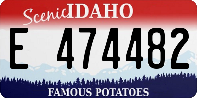 ID license plate E474482