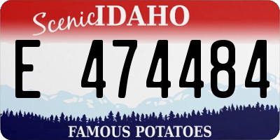 ID license plate E474484