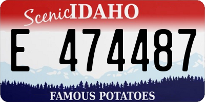 ID license plate E474487
