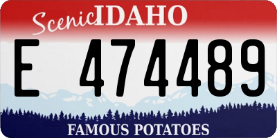 ID license plate E474489