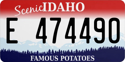 ID license plate E474490