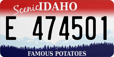 ID license plate E474501