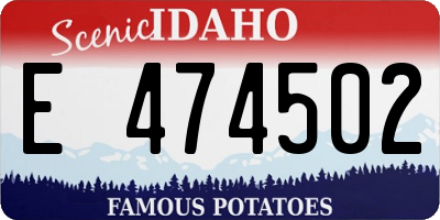 ID license plate E474502