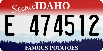 ID license plate E474512