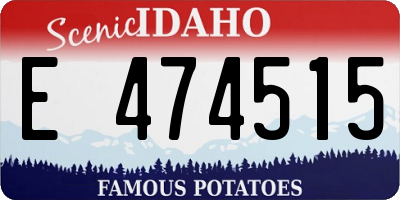 ID license plate E474515