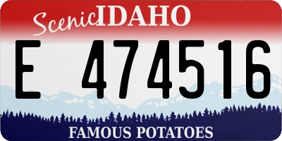 ID license plate E474516
