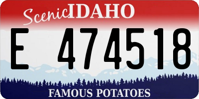 ID license plate E474518