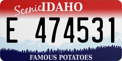 ID license plate E474531