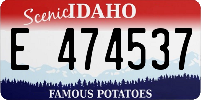 ID license plate E474537