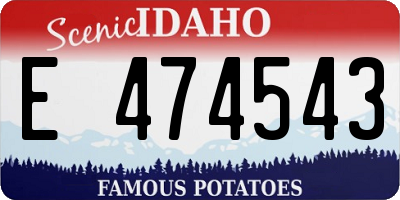 ID license plate E474543