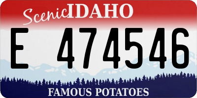 ID license plate E474546