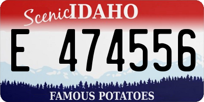 ID license plate E474556