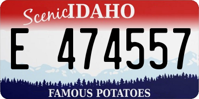 ID license plate E474557