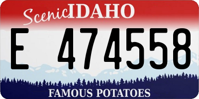 ID license plate E474558