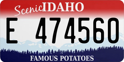 ID license plate E474560