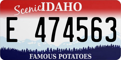 ID license plate E474563