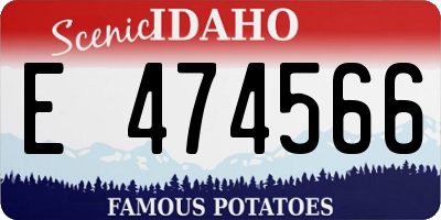ID license plate E474566