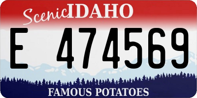 ID license plate E474569