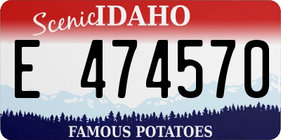 ID license plate E474570