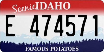 ID license plate E474571