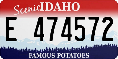 ID license plate E474572