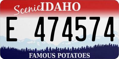 ID license plate E474574